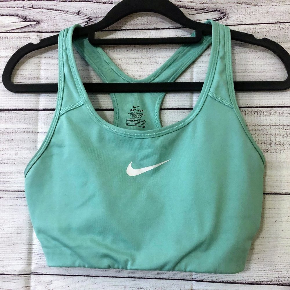 Teal Nike Dri-FIT Swoosh Sports Bra